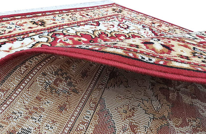 Prince Carpets Acrylic Persian Design Washable Carpets for Living Room Bedroom Drawing Room Hall Home Red Color 8x11 feet