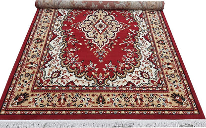 Prince Carpets Acrylic Persian Design Washable Carpets for Living Room Bedroom Drawing Room Hall Home Red Color 7 x1 0 feet