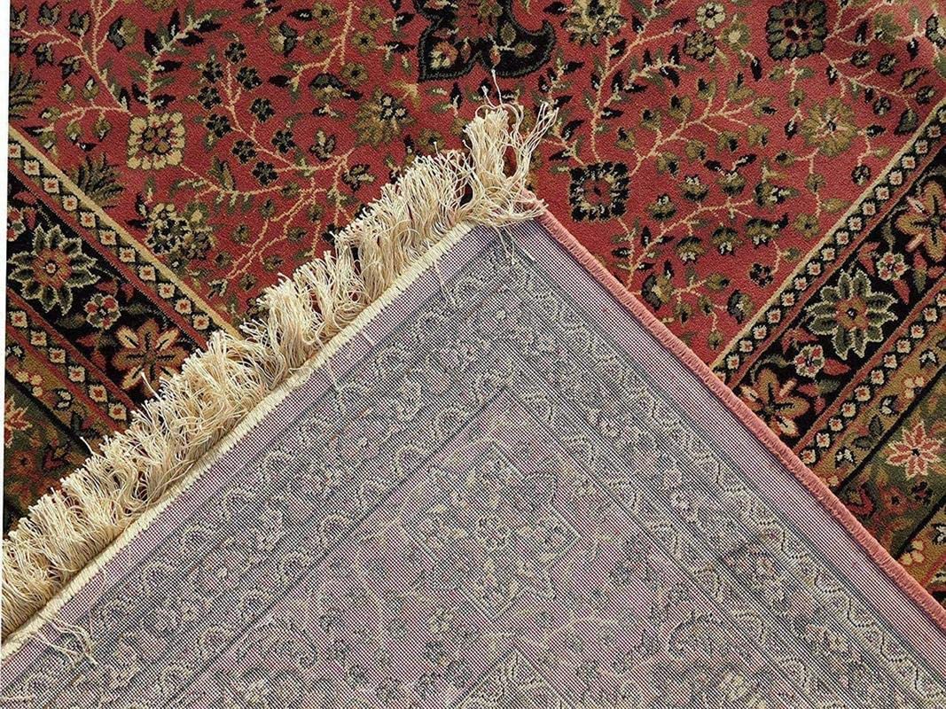 Prince Carpets Supersoft Kashmiri Silk Luxury Persian Design Anti Skid Backing Washable Carpets for Living Room Bedroom Drawing Room Hall Home Pink Color 8 x 11 feet