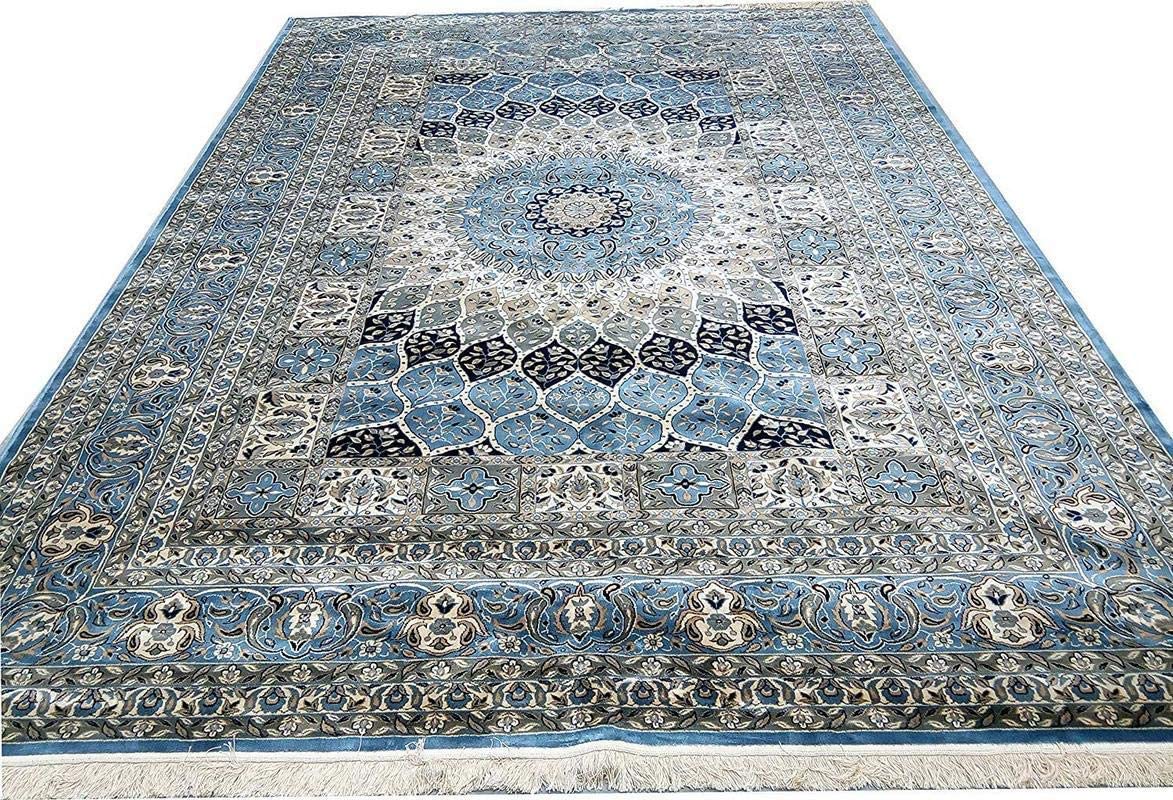 Prince Carpets Supersoft Kashmiri Silk Luxury Persian Design Anti Skid Backing Washable Carpets for Living Room Bedroom Drawing Room Hall Home Grey Color 2 x 6 feet