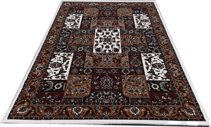 Prince Carpets Kashmiri Supersoft Wool Blend Persian Carpet for Living Room1 inch Thickness Anti Skid Washable Carpet White Color 8 x 11 feet