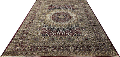 Prince Carpets Supersoft Kashmiri Silk Luxury Persian Design Anti Skid Backing Washable Carpets for Living Room Bedroom Drawing Room Hall Home Maroon Color 4 x 6 feet