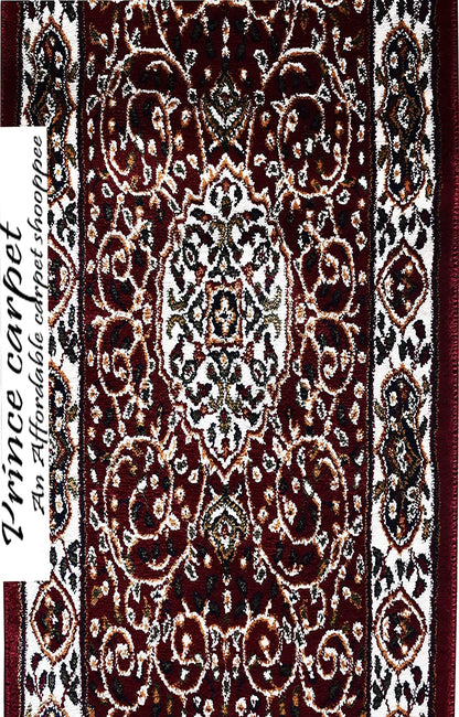 Prince Carpets for Living Room Kashmiri Carpets for Living Room Supersoft Silk Touch Maroon Color 2 x 6 feet