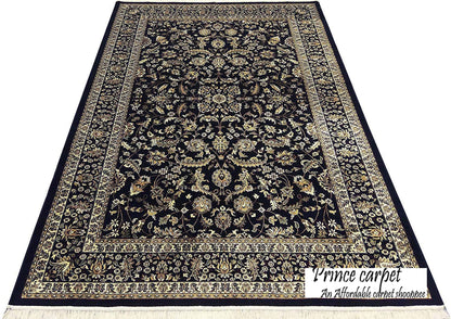 Prince Carpets Supersoft Kashmiri Silk Luxury Persian Design Anti Skid Backing Washable Carpets for Living Room Bedroom Drawing Room Hall Home Pink Color 5 x7 feet