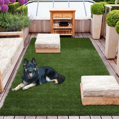 Prince Carpets Natural Looking high Density Long Lasting Aritifical Grass Carpet for Home Lawn Balcony Landscaping Indoor & Outdoor Decorating Purpose Thickness 35 mm Size 6.5X 15 feet