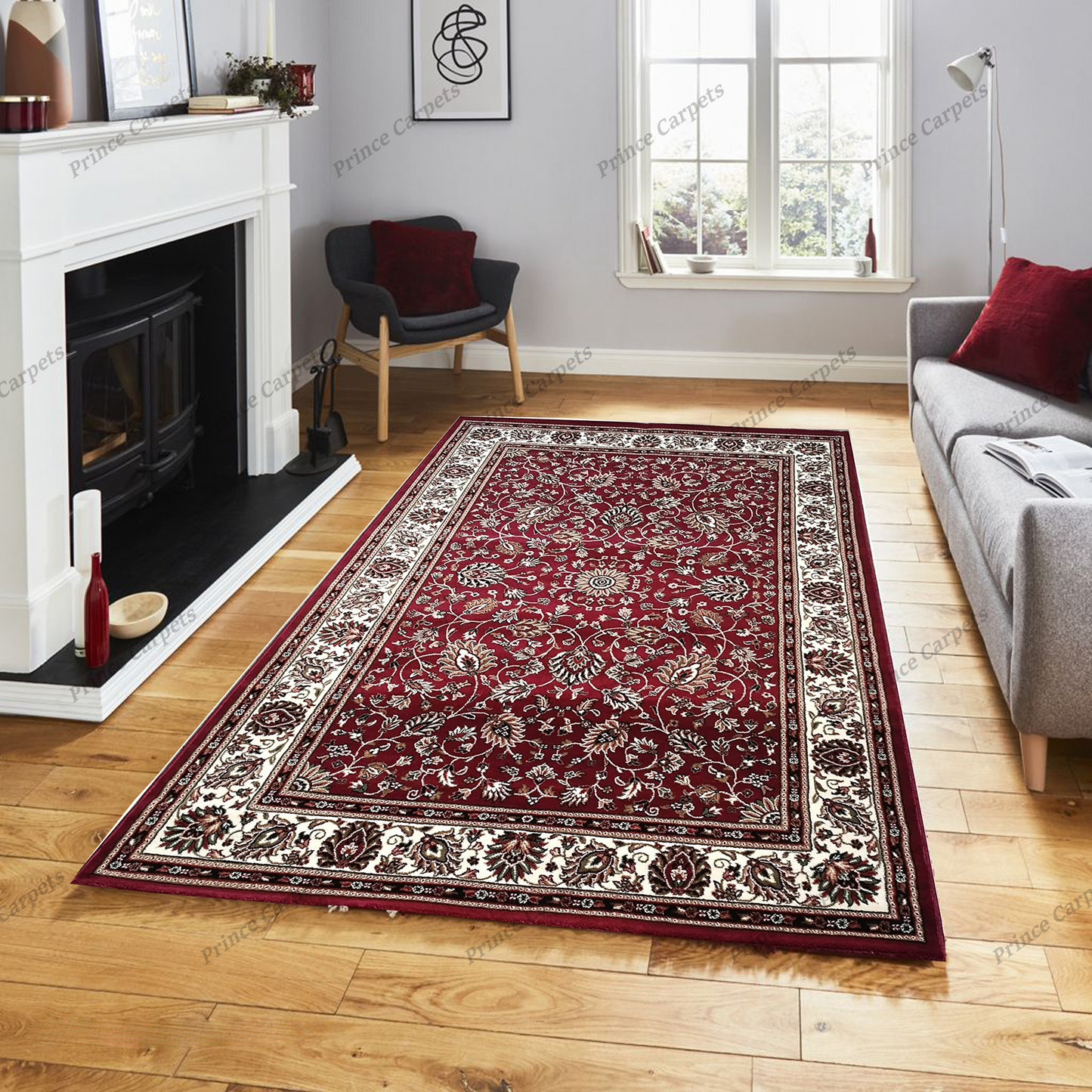 Prince Carpets Kashmiri Rich Persian Kasan Carpets for Living Room