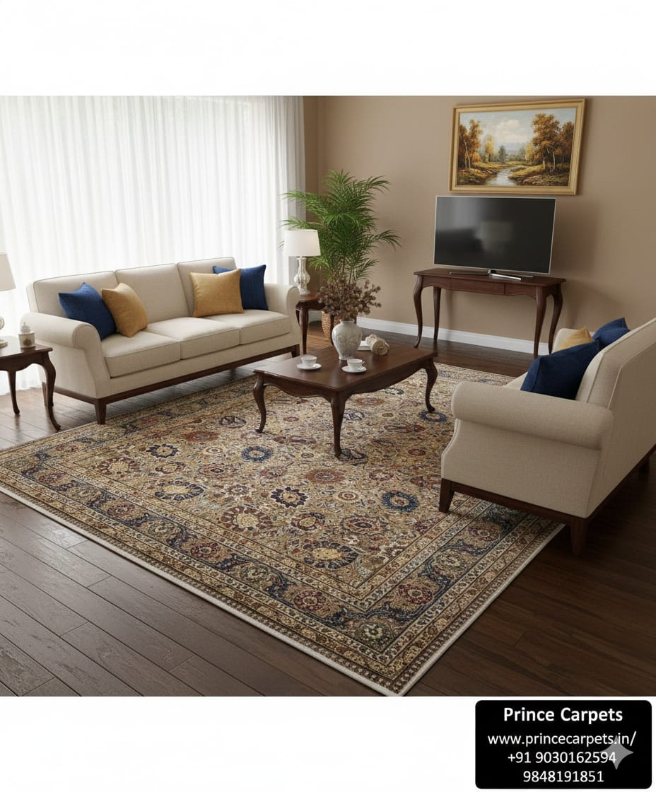 Handwoven Persian Mughal Rug - Timeless Elegance