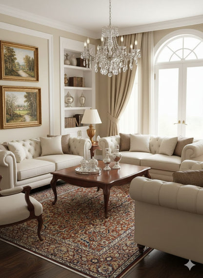 Handcrafted Modern Traditional Mughal Rugs - Premium Wool Blend Designer Carpets