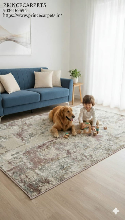 Modern Abstract Rug for Living Room, Bedroom & Dining - Designer Carpet