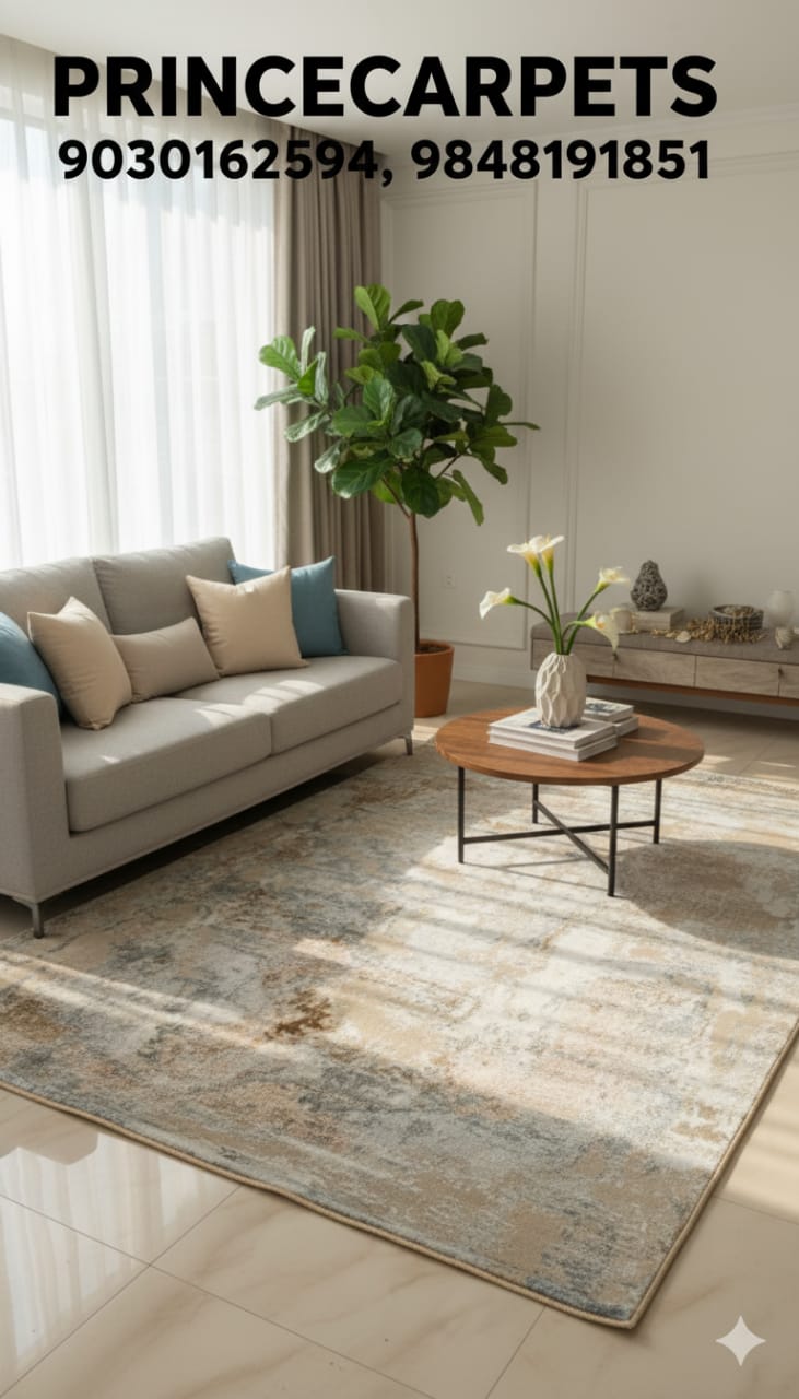 Modern Abstract Rug for Living Room, Bedroom & Dining - Designer Carpet
