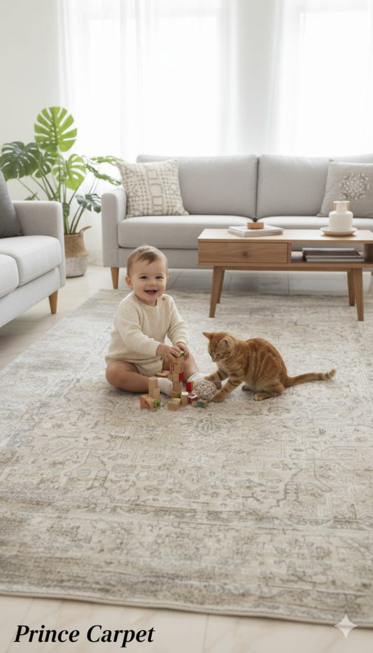 Abstract Geometric Carpet - Luxury Modern Rug for Bedroom & Living Room Decor