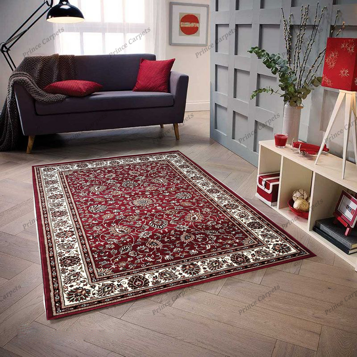 Prince Carpets Kashmiri Rich Persian Kasan Carpets for Living Room