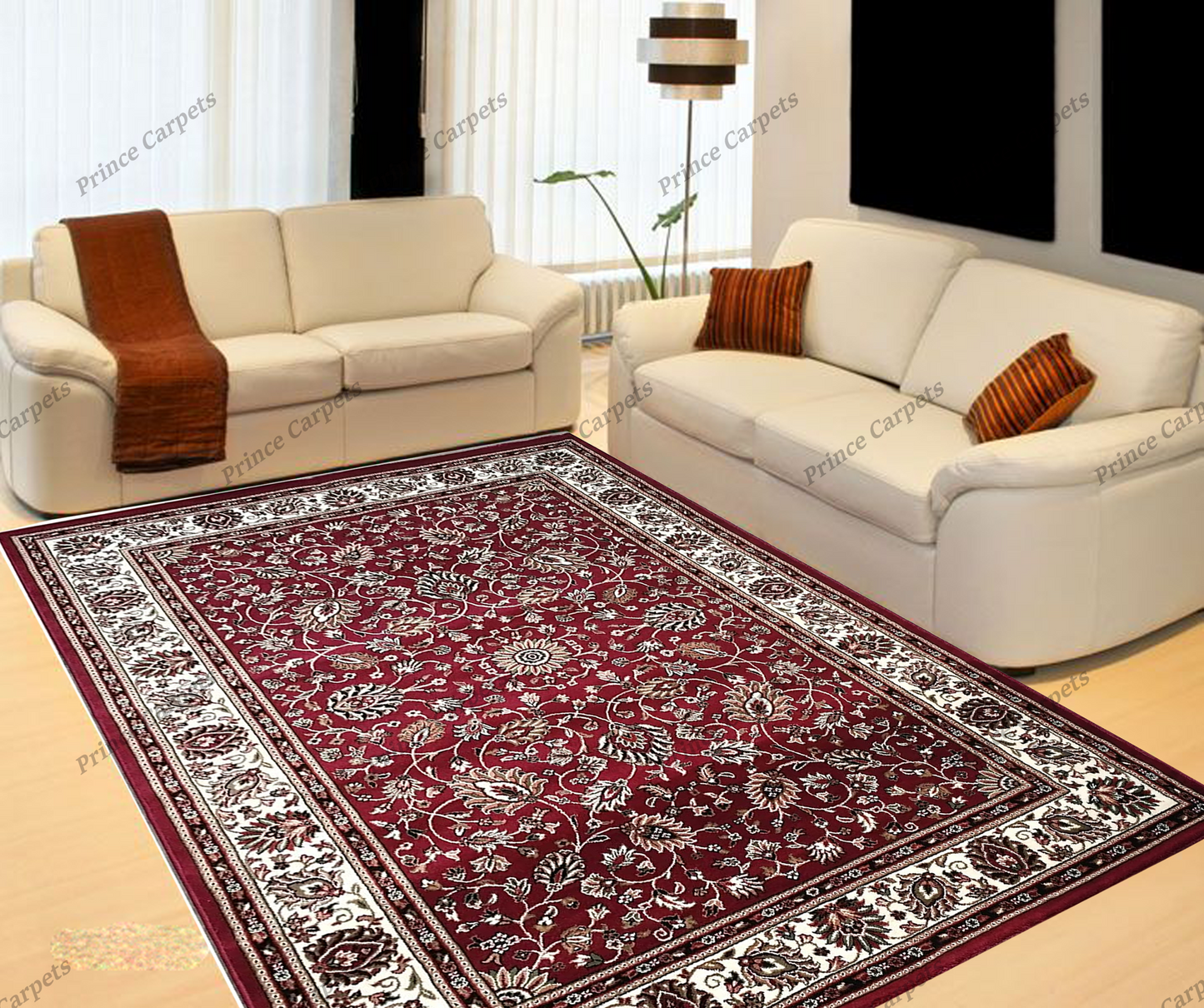 Prince Carpets Kashmiri Rich Persian Kasan Carpets for Living Room