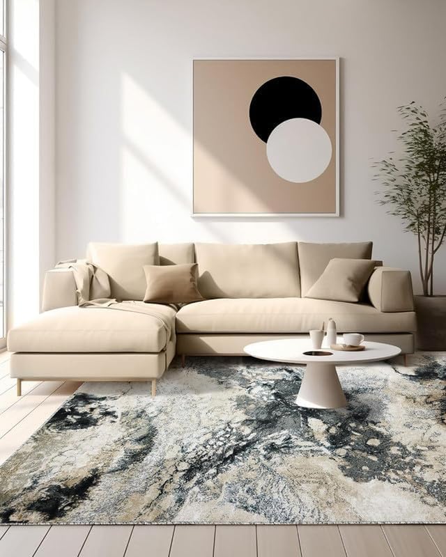 Luxury Modern Abstract Carpet - Premium Designer Rug for Living Room & Bedroom