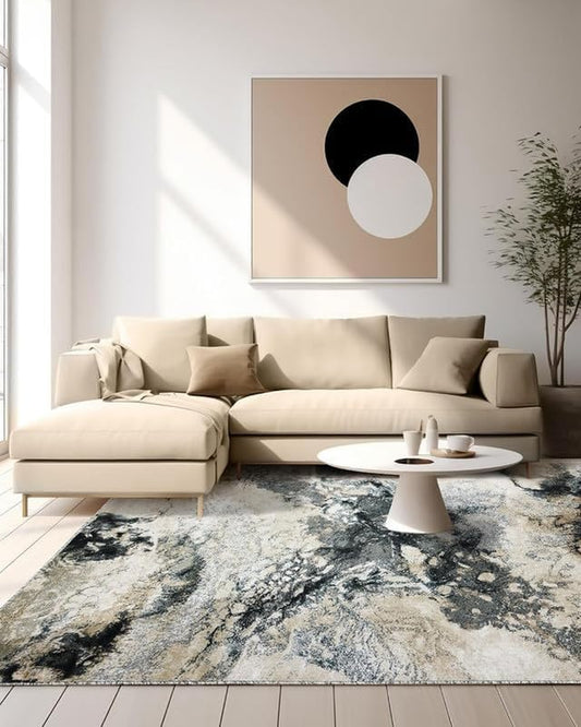 Luxury Modern Abstract Carpet - Premium Designer Rug for Living Room & Bedroom