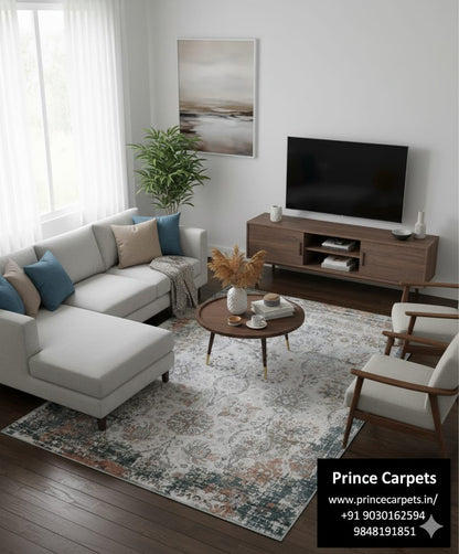 Traditional Imported Modern Abstract Style Carpet for Living Room Bedroom
