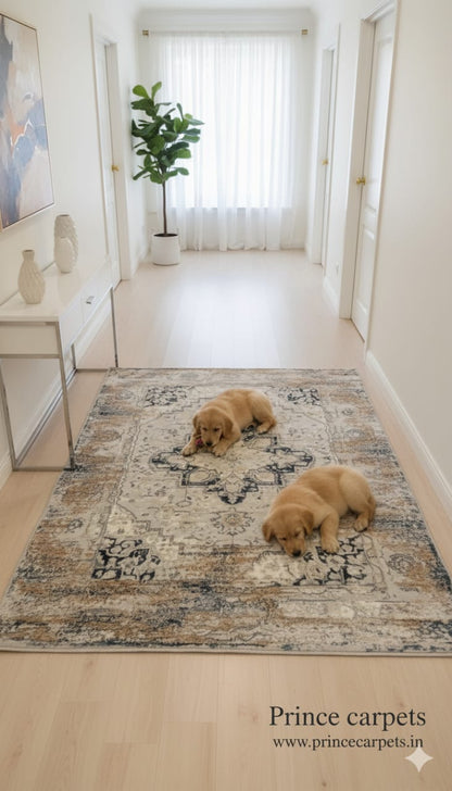 Contemporary Abstract Modern Area Rug For Livingroom Bedroom Hall & Offices Size - 2 x 5 ft