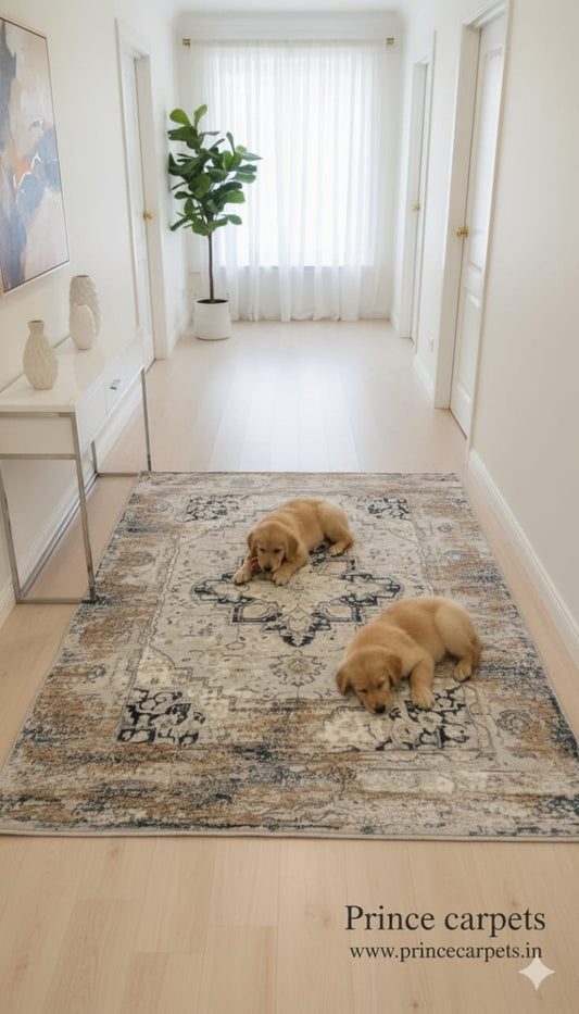 Contemporary Abstract Modern Area Rug For Livingroom Bedroom Hall & Offices Size - 2 x 5 ft